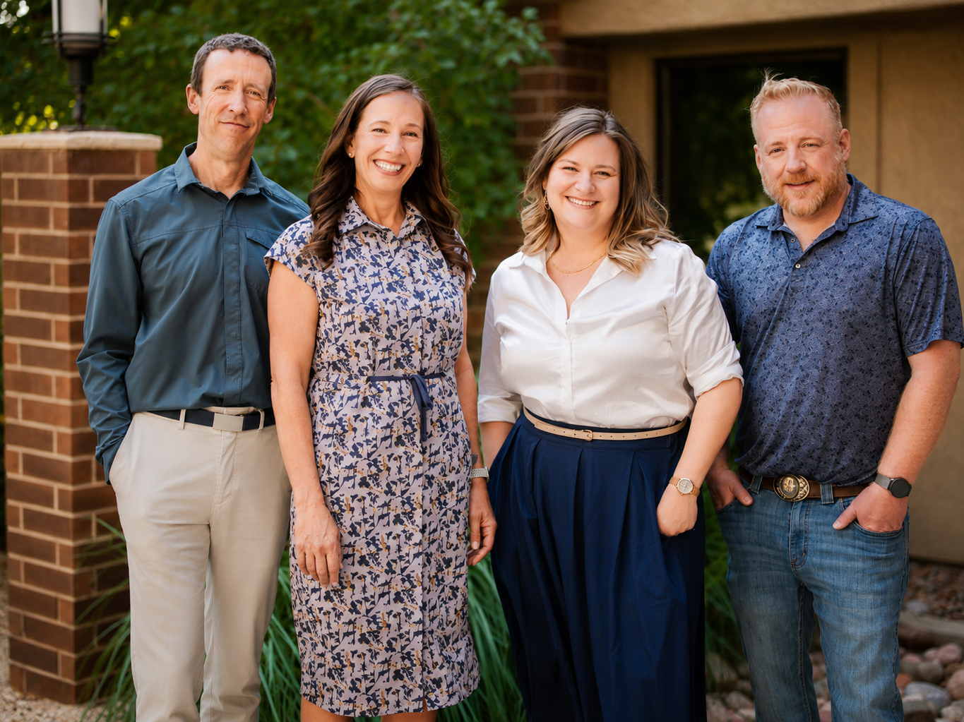 From left: Sam Byrne, Angela Byrne, Morgan Schneider, Duke Johnson